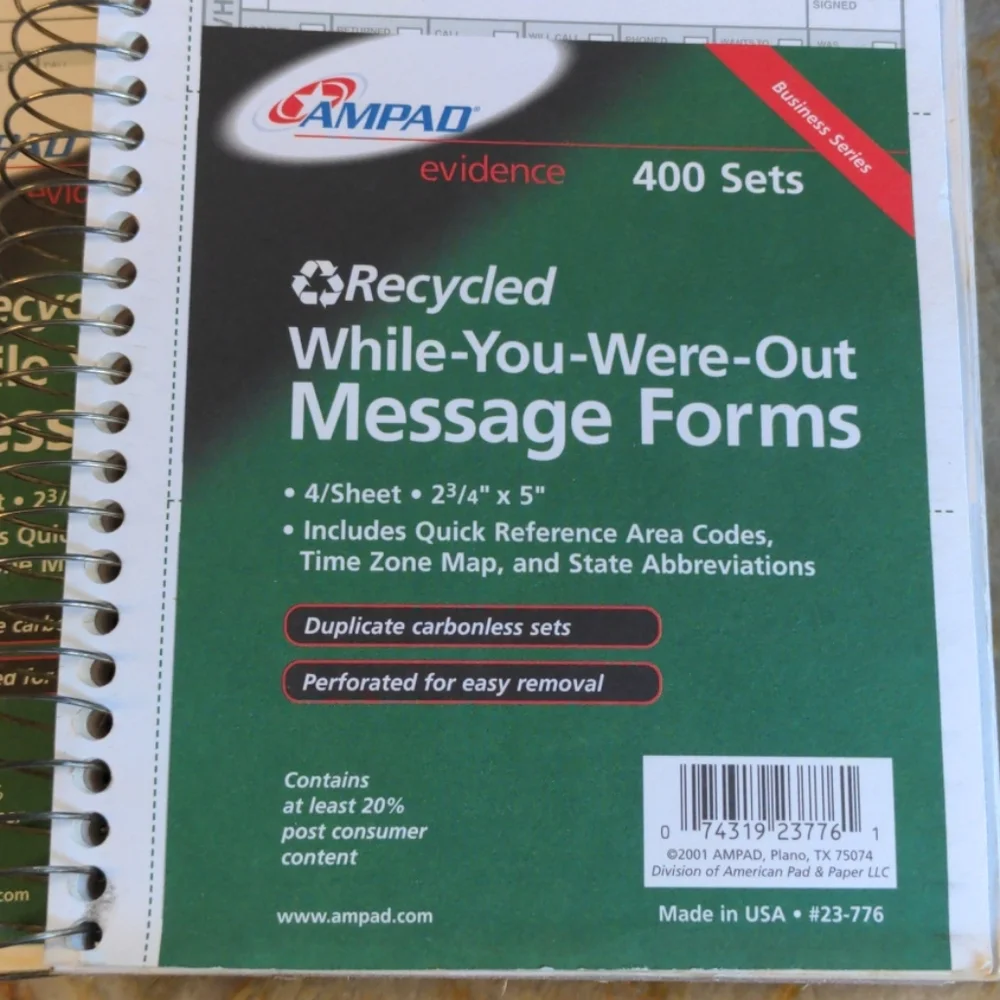While-You-Were-Out Message Forms